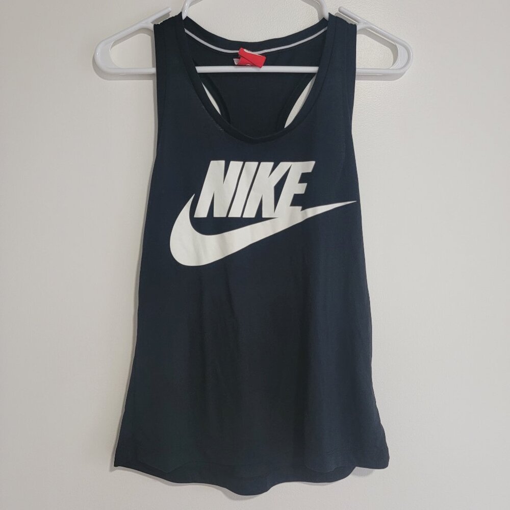 Nike Athletic Black Logo Tank Top Women's XS